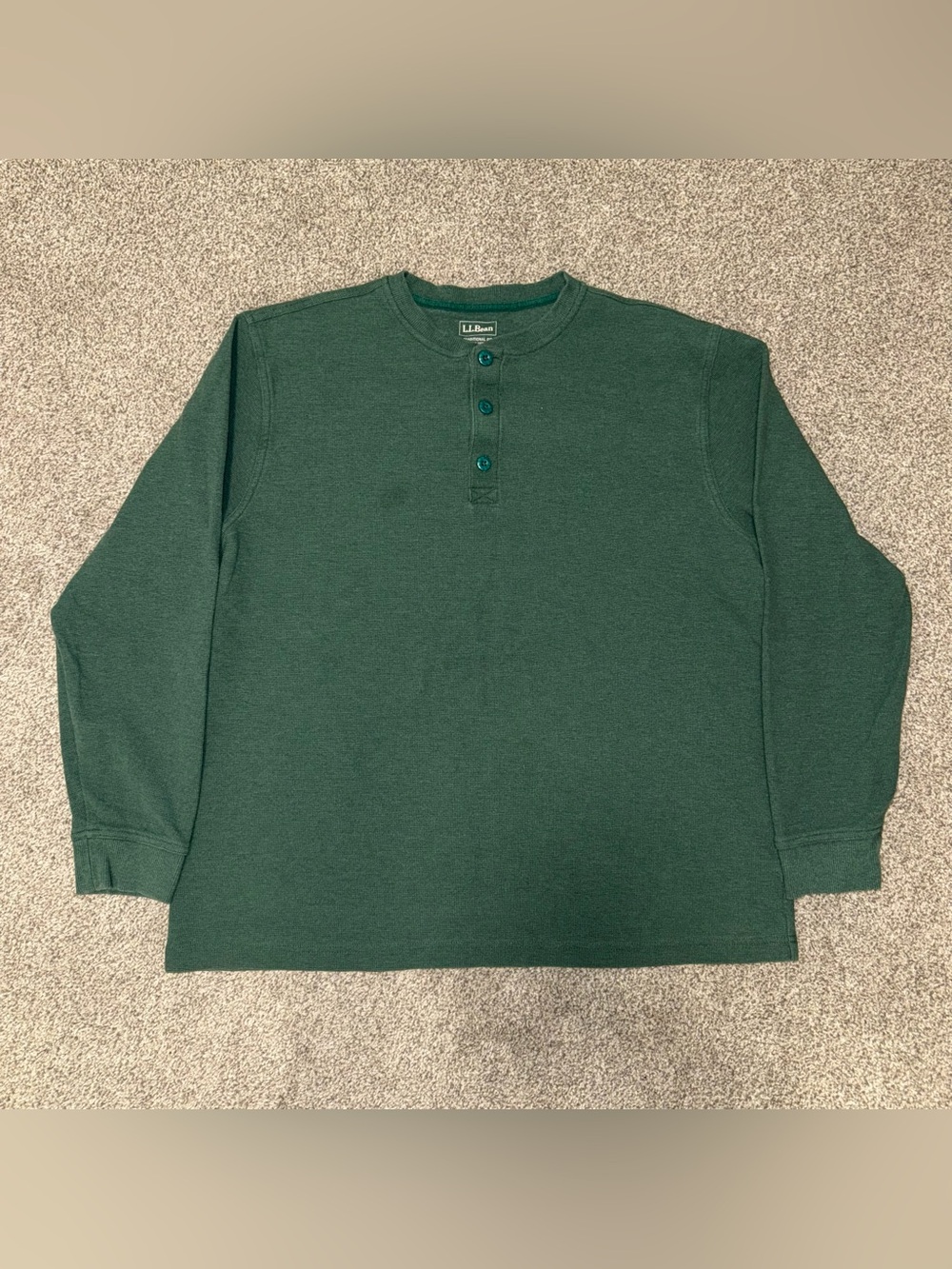 L.L. Bean Green Long-Sleeve Henley